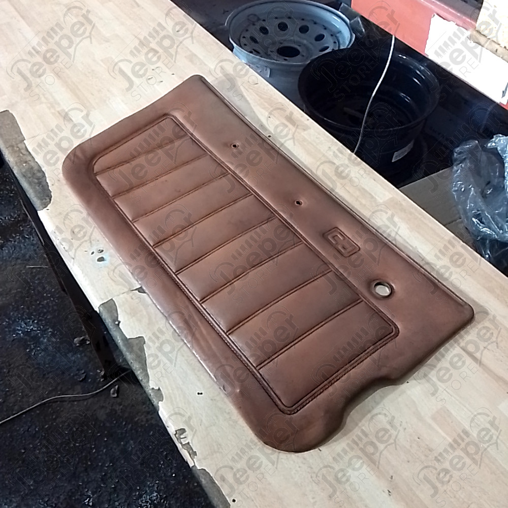 Occasion : Panneau de porte intérieur gauche en cuir marron pour Jeep CJ7, CJ8, YJ