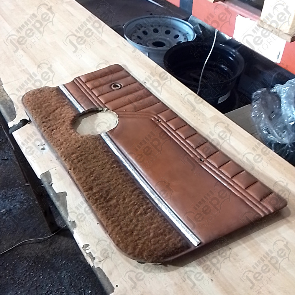 Occasion : Panneau de porte intérieur droit en cuir marron pour Jeep CJ7, CJ8, YJ