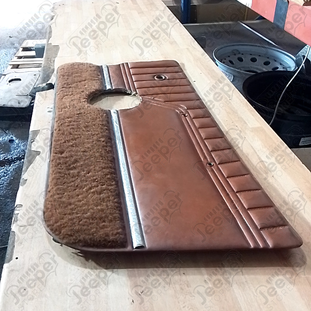 Occasion : Panneau de porte intérieur droit en cuir marron pour Jeep CJ7, CJ8, YJ