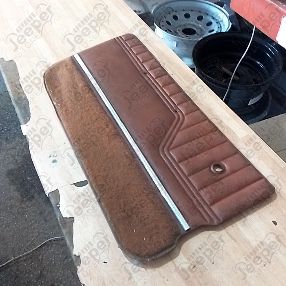 Occasion : Panneau de porte intérieur gauche en cuir marron pour Jeep CJ7, CJ8, YJ