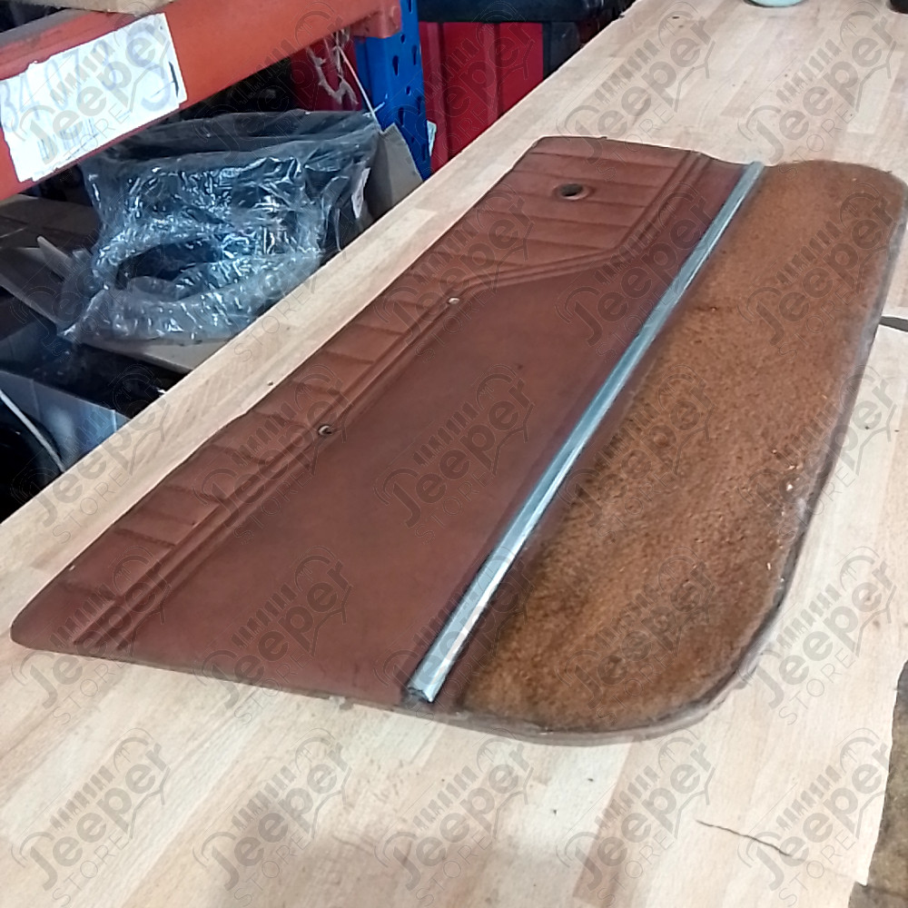 Occasion : Panneau de porte intérieur gauche en cuir marron pour Jeep CJ7, CJ8, YJ