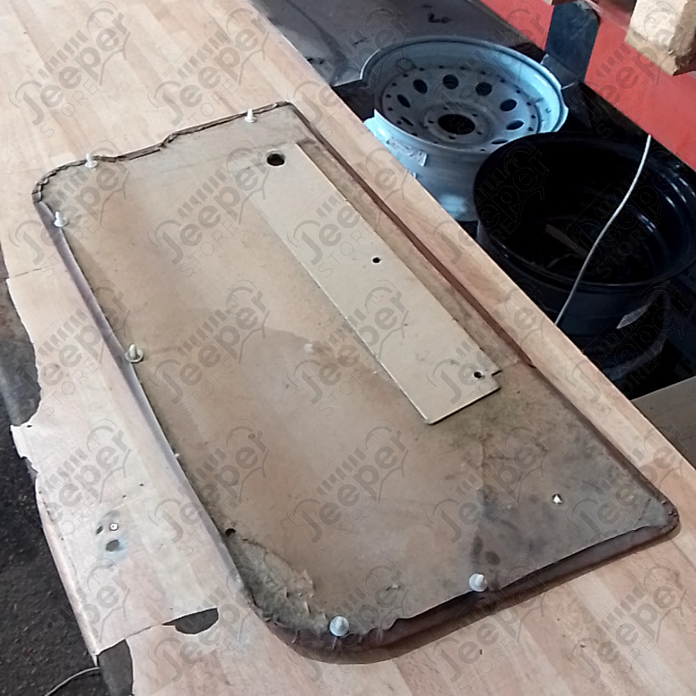 Occasion : Panneau de porte intérieur gauche en cuir marron pour Jeep CJ7, CJ8, YJ