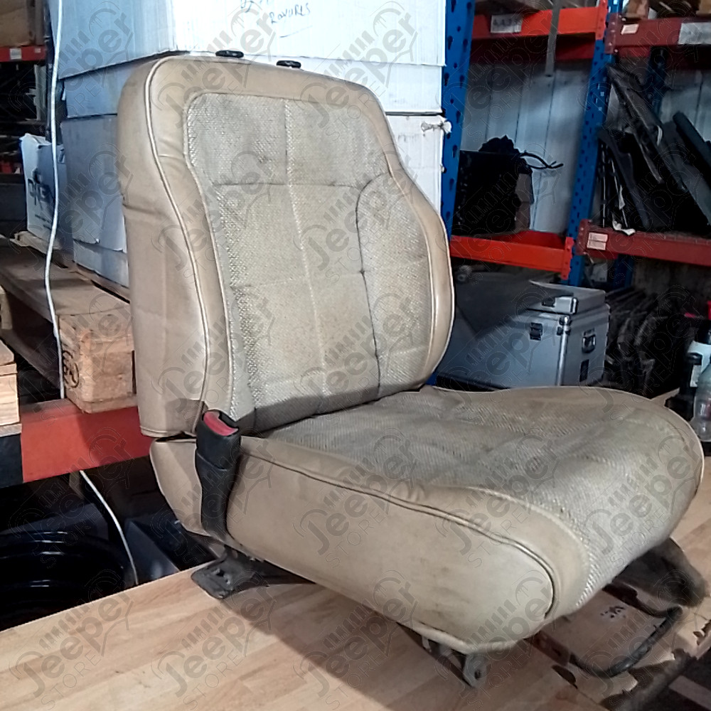 Occasion : Siège avant gauche conducteur en tissu/cuir crème pour Jeep Cherokee XJ