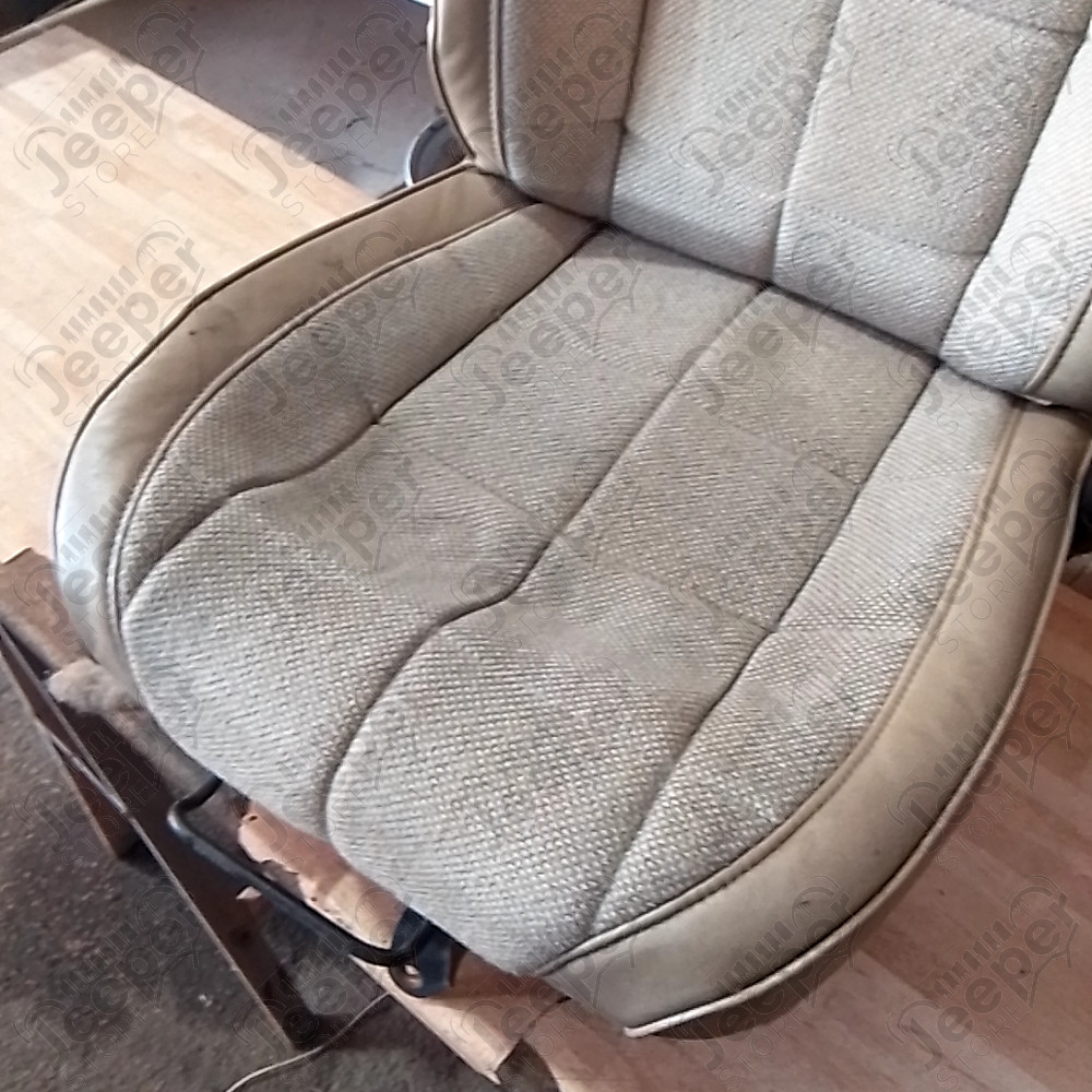 Occasion : Siège avant droit passager en tissu/cuir crème (4 portes) pour Jeep Cherokee XJ