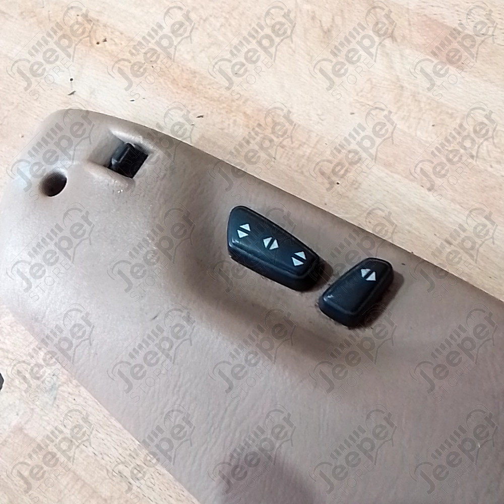 Occasion : Cache plastique marron siège conducteur avec commande de réglage siège pour Jeep Grand Cherokee WJ, WG