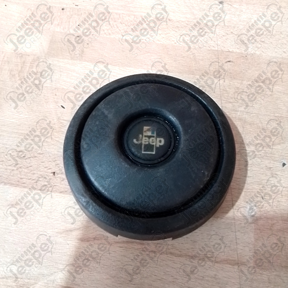 Occasion : Bouton klaxon centre de volant noir pour Jeep J10, J20, CJ7, CJ8