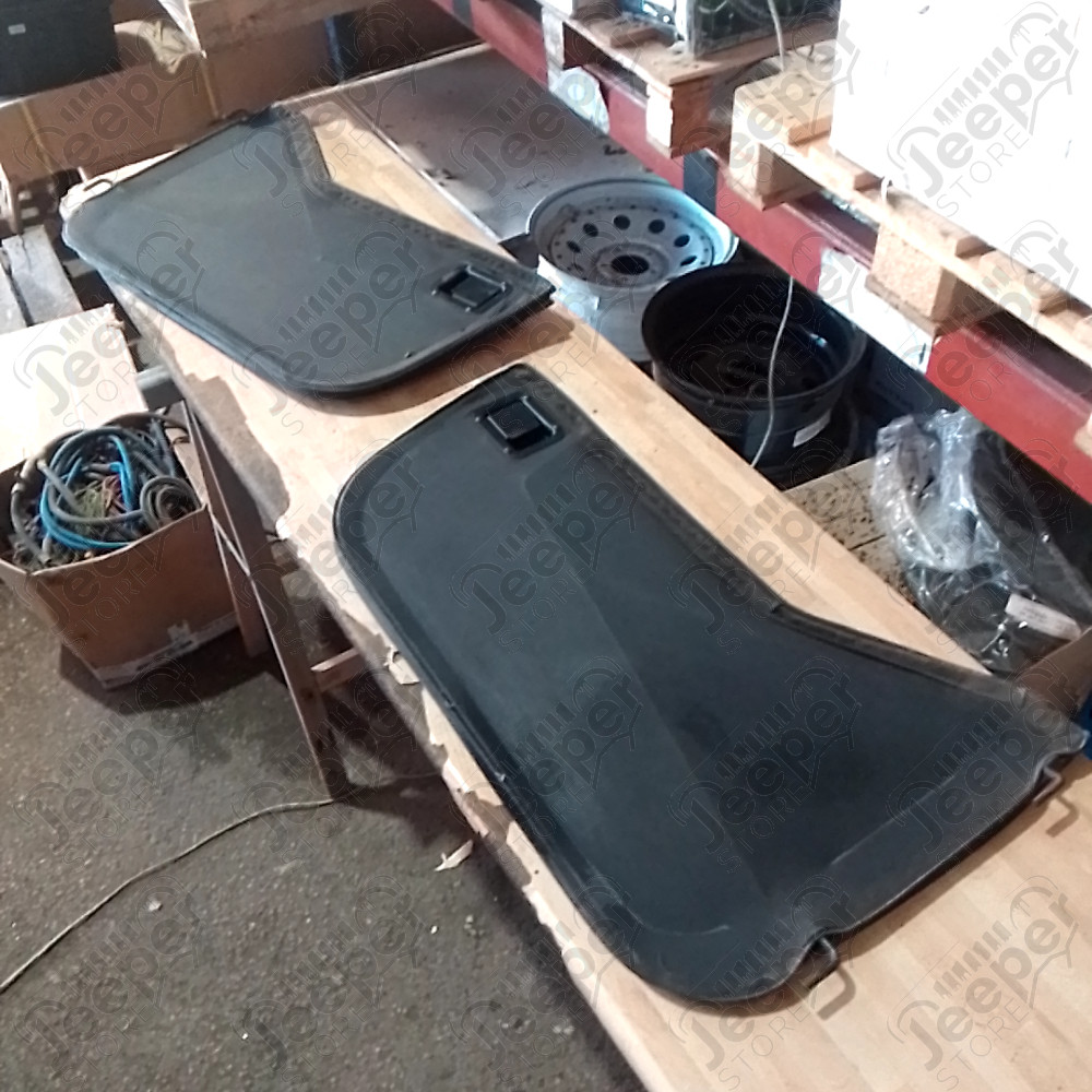 Occasion : Lot de 2 demi portes en toile noire (avec charnières et poignée) pour Jeep CJ7, CJ8, YJ