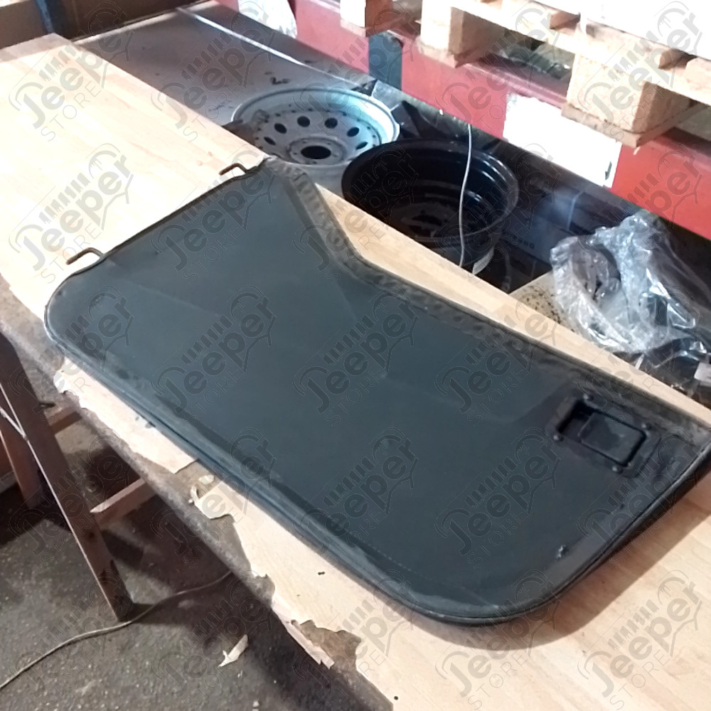 Occasion : Lot de 2 demi portes en toile noire (avec charnières et poignée) pour Jeep CJ7, CJ8, YJ