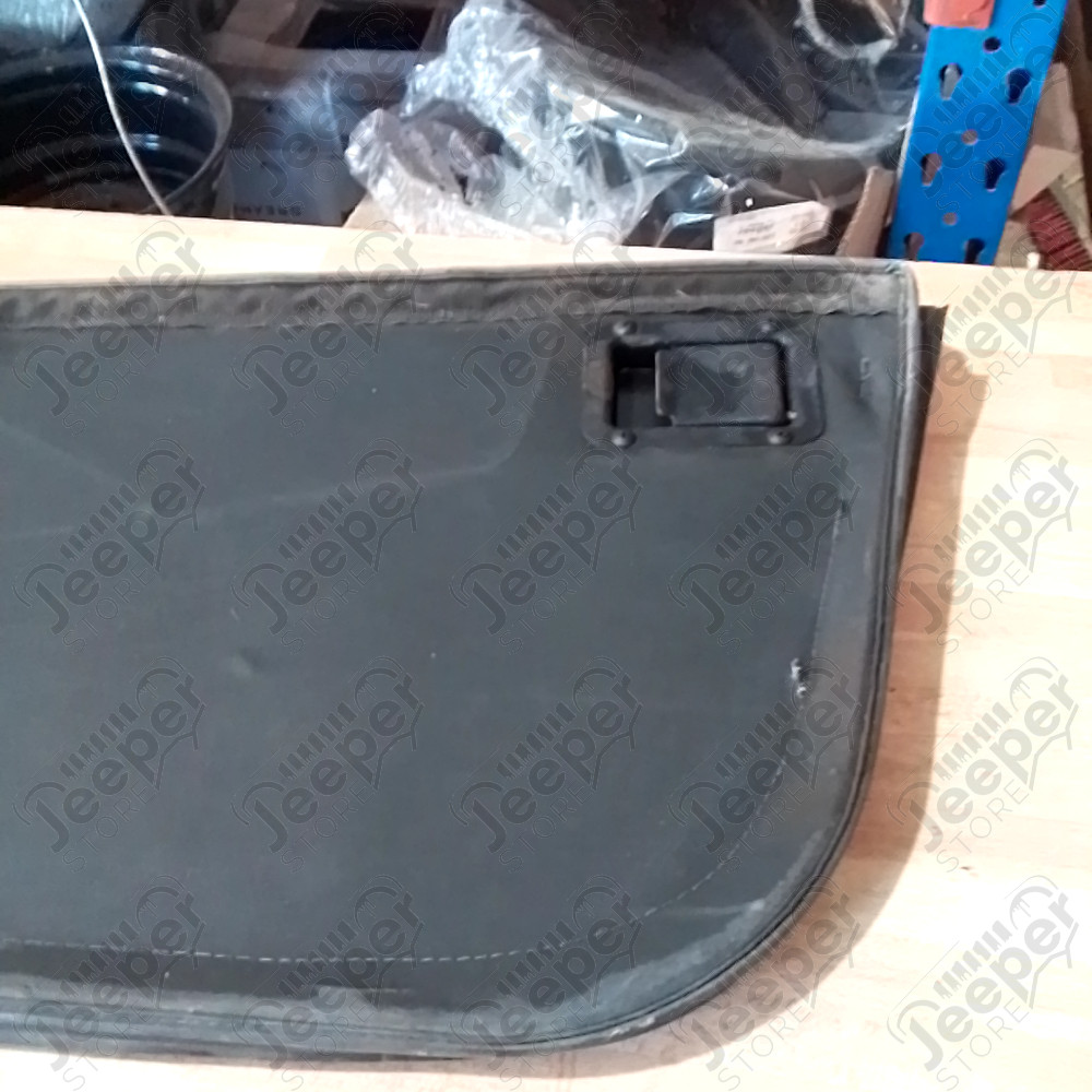 Occasion : Lot de 2 demi portes en toile noire (avec charnières et poignée) pour Jeep CJ7, CJ8, YJ