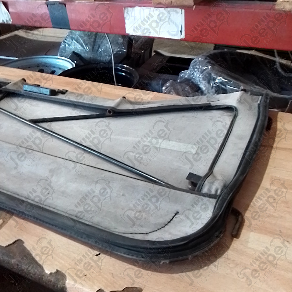 Occasion : Lot de 2 demi portes en toile noire (avec charnières et poignée) pour Jeep CJ7, CJ8, YJ