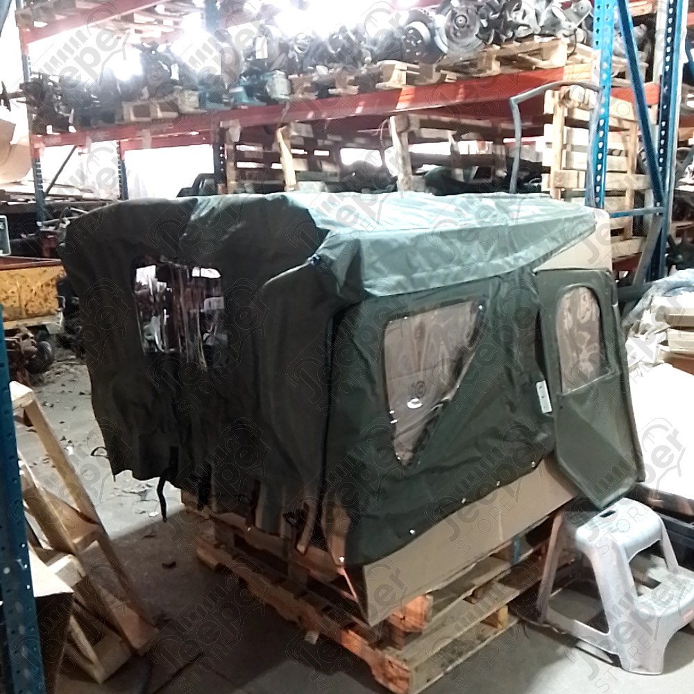 N.O.S. : Bâche capotage de remplacement sans aucune fixation (marque Kayline) couleur verte pour Jeep MB, M201