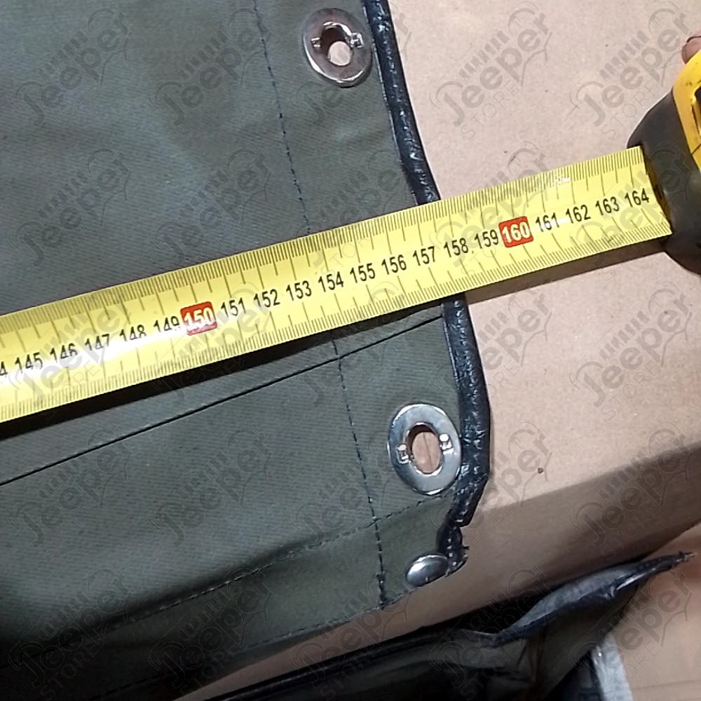 N.O.S. : Bâche capotage de remplacement sans aucune fixation (marque Kayline) couleur verte pour Jeep MB, M201
