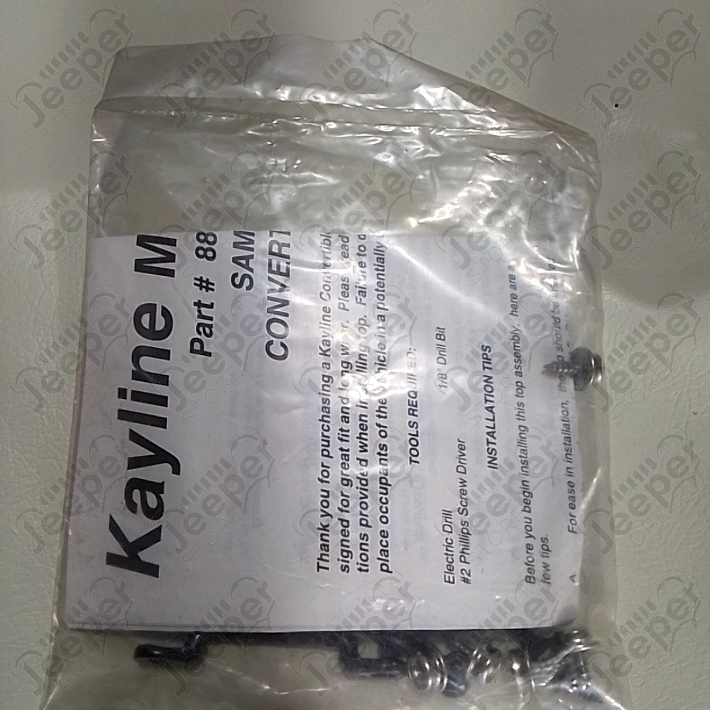 N.O.S. : Bâche capotage avec fixation partielle (marque Kayline) couleur blanche Suzuki Samurai pour Jeep divers