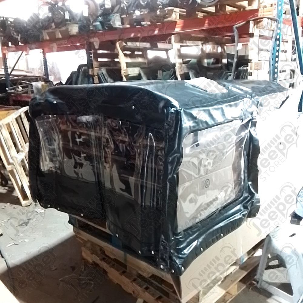 N.O.S. : Bâche capotage de remplacement sans aucune fixation (marque Kayline) couleur noire pour Jeep MB, M201