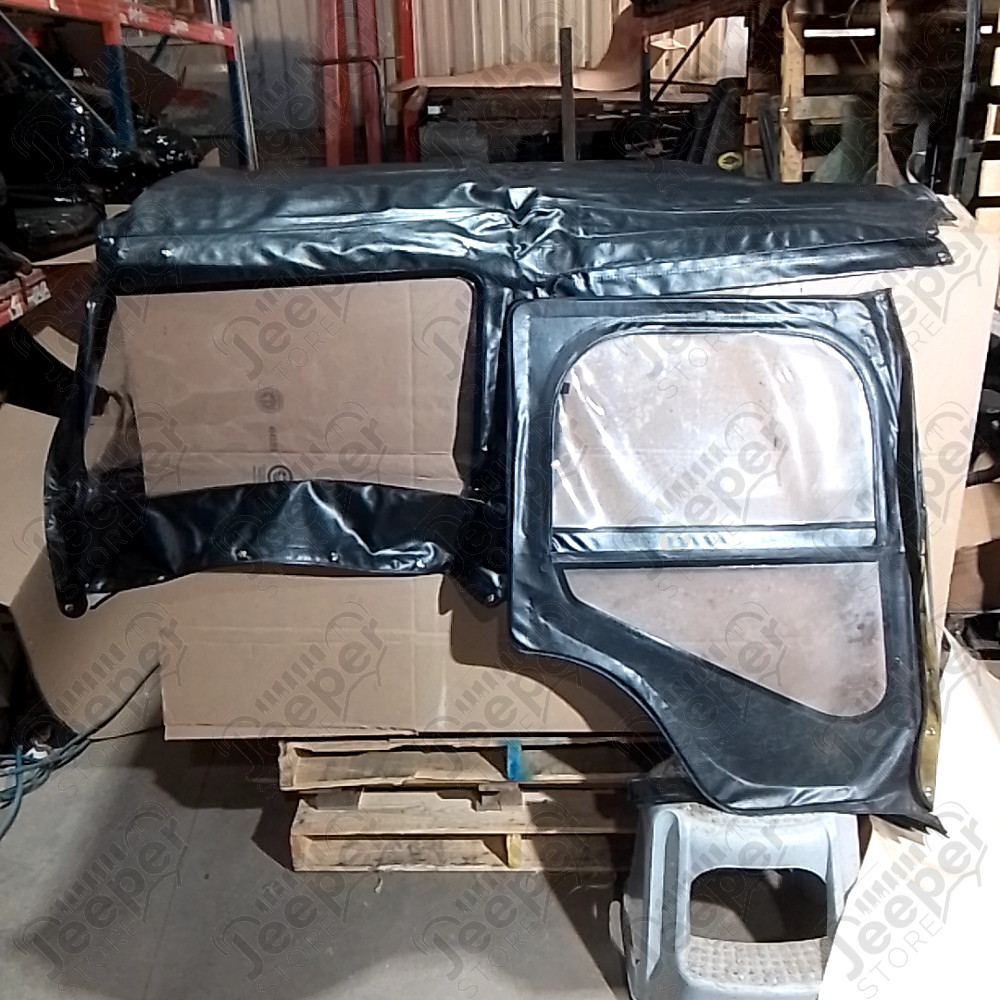 N.O.S. : Bâche capotage de remplacement sans aucune fixation (marque Kayline) couleur noire pour Jeep MB, M201