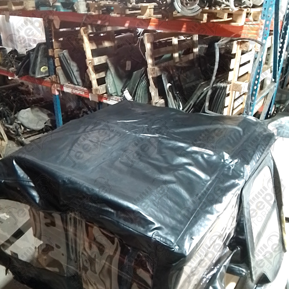 N.O.S. : Bâche capotage de remplacement sans aucune fixation (marque Kayline) couleur noire pour Jeep MB, M201