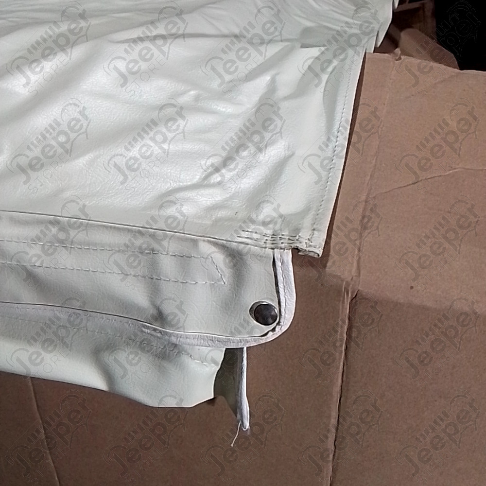 N.O.S. : Bâche capotage de remplacement sans aucune fixation (marque Kayline) couleur blanche pour Jeep MB, M201