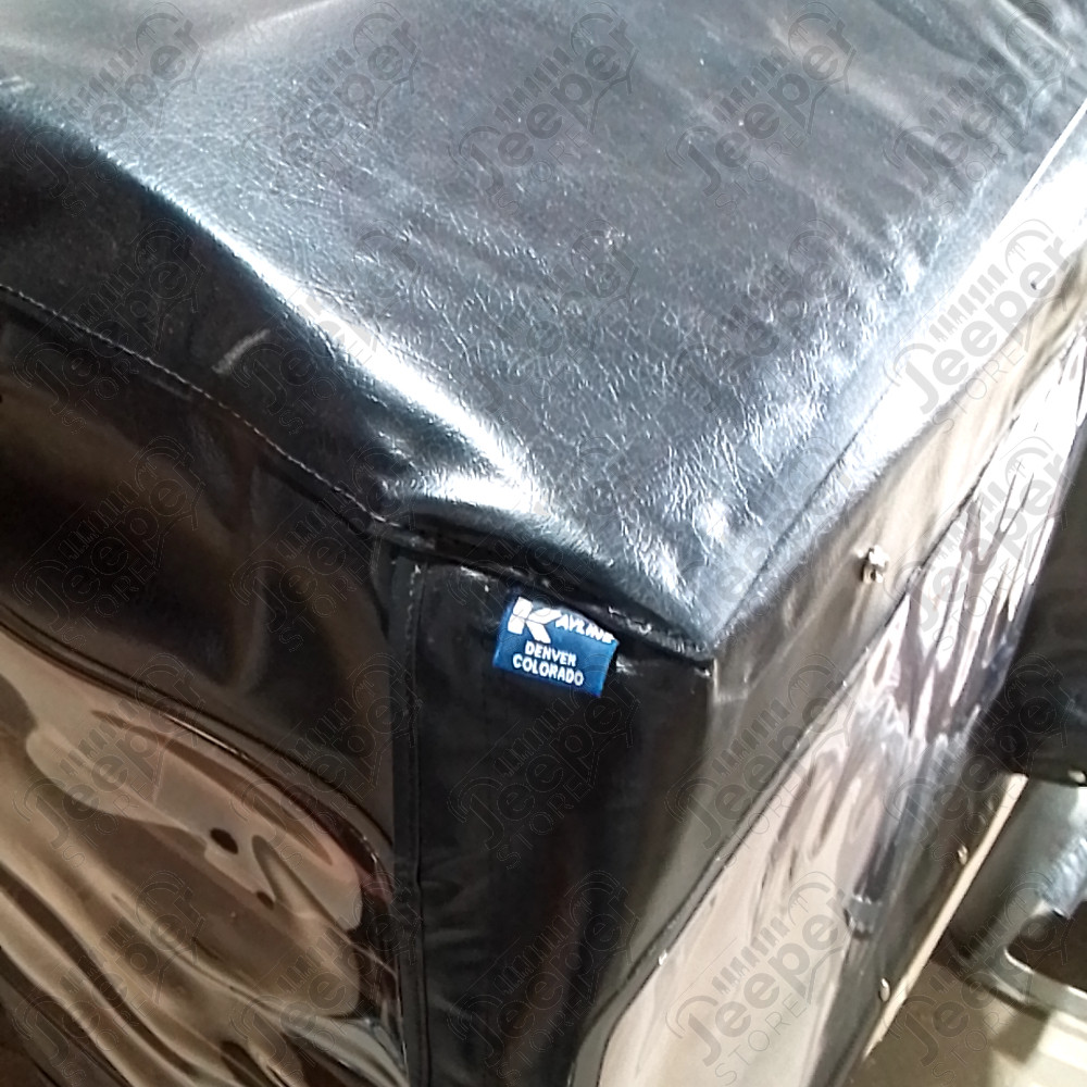 N.O.S. : Bâche capotage de remplacement sans aucune fixation (marque Kayline) couleur noire pour Jeep MB, M201