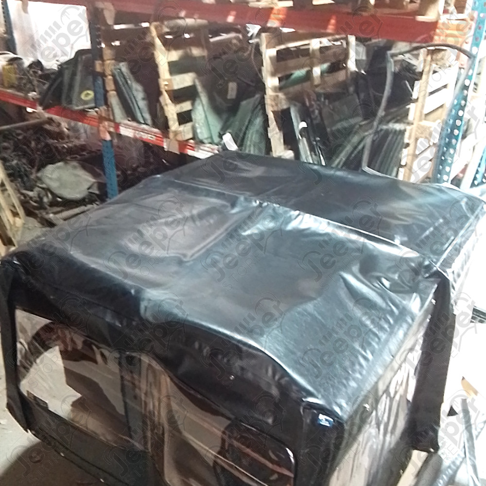 N.O.S. : Bâche capotage de remplacement sans aucune fixation (marque Kayline) couleur noire pour Jeep MB, M201