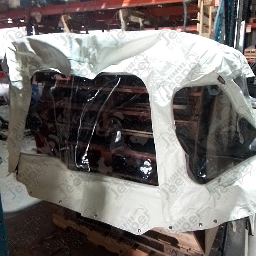 N.O.S. : Bâche capotage sans fixation (marque Bestop) couleur blanche pour Jeep CJ6
