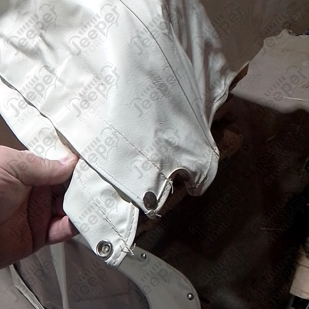 N.O.S. : Bâche capotage sans fixation (marque Bestop) couleur blanche pour Jeep CJ6