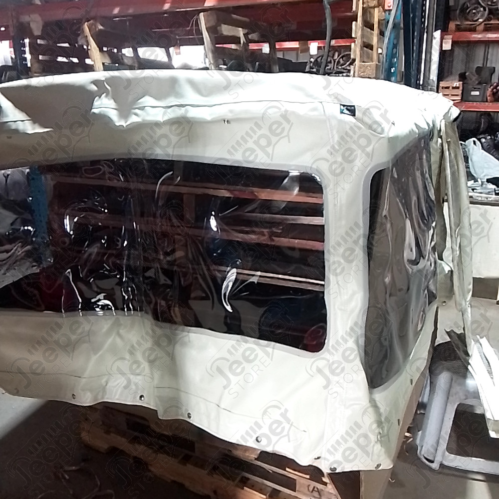 N.O.S. : Bâche capotage de remplacement sans fixation (marque Kayline) couleur blanche pour Jeep MB, M201