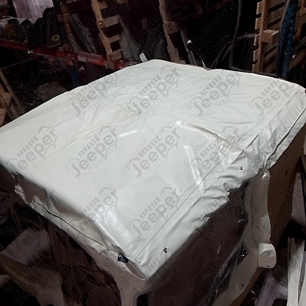 N.O.S. : Bâche capotage de remplacement sans fixation (marque Kayline) couleur blanche pour Jeep MB, M201