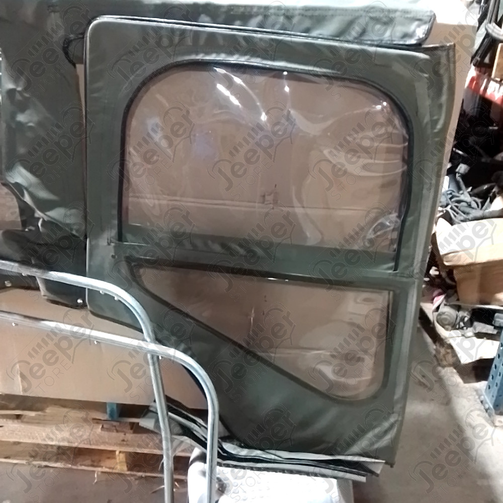 N.O.S. : Bâche capotage de remplacement avec fixation partielle (marque Kayline) couleur verte pour Jeep MB, M201