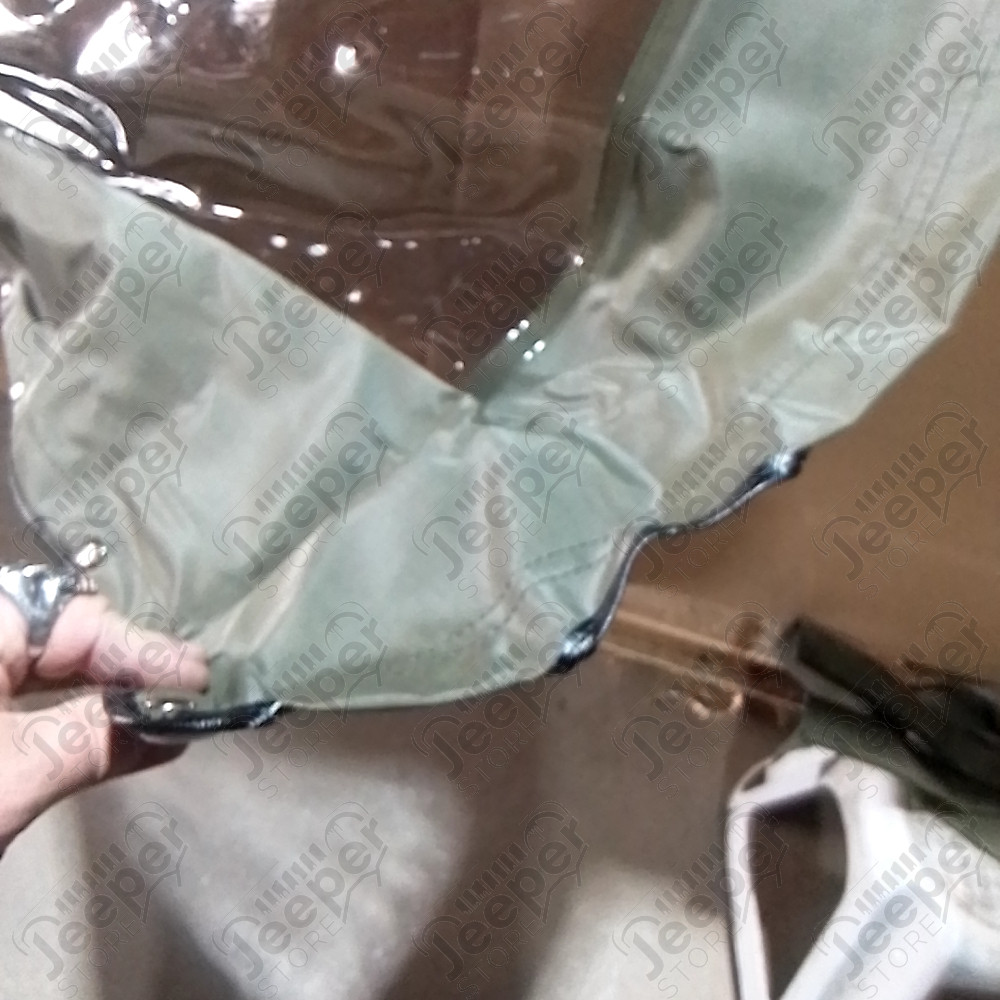 N.O.S. : Bâche capotage de remplacement avec fixation partielle (marque Kayline) couleur verte pour Jeep MB, M201