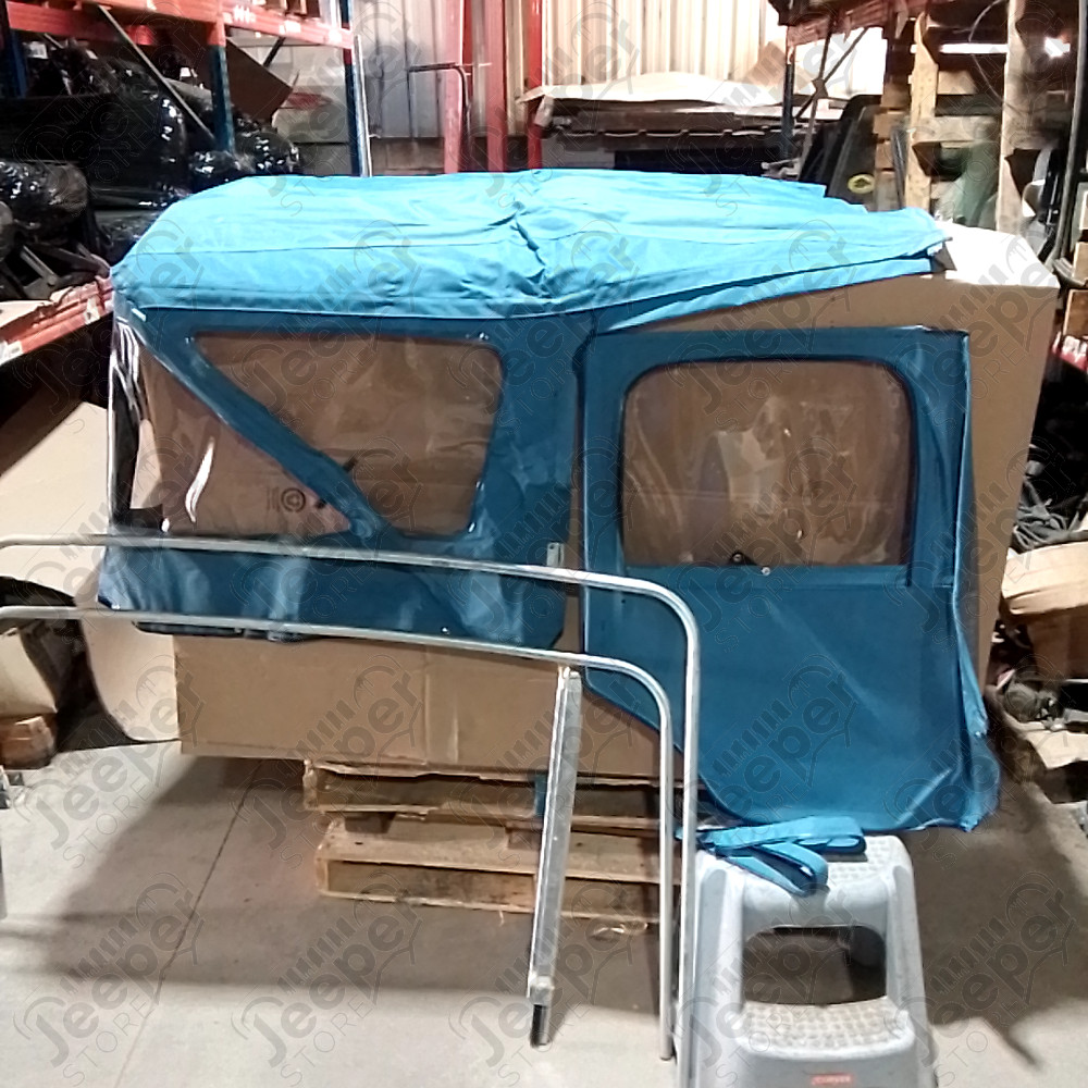 N.O.S. : Bâche capotage de remplacement avec fixation (marque Bestop) couleur bleu pour Jeep MB, M201