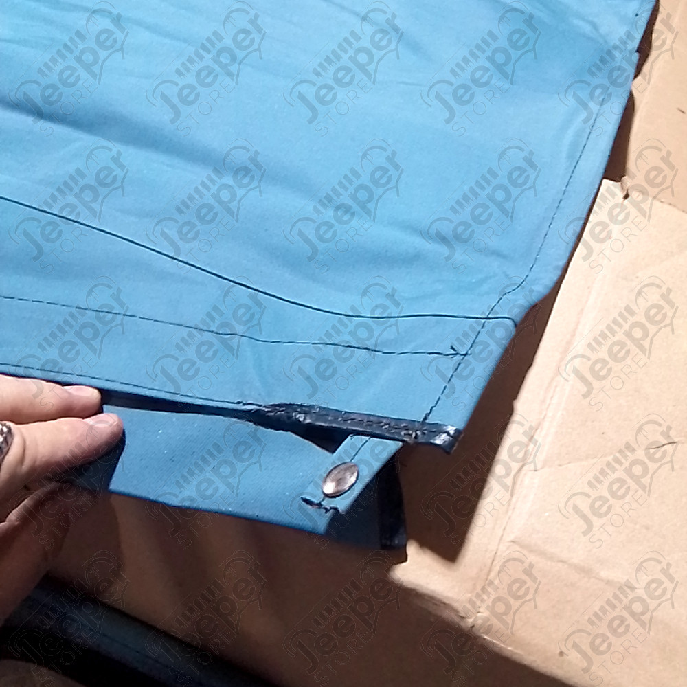 N.O.S. : Bâche capotage de remplacement avec fixation (marque Bestop) couleur bleu pour Jeep MB, M201