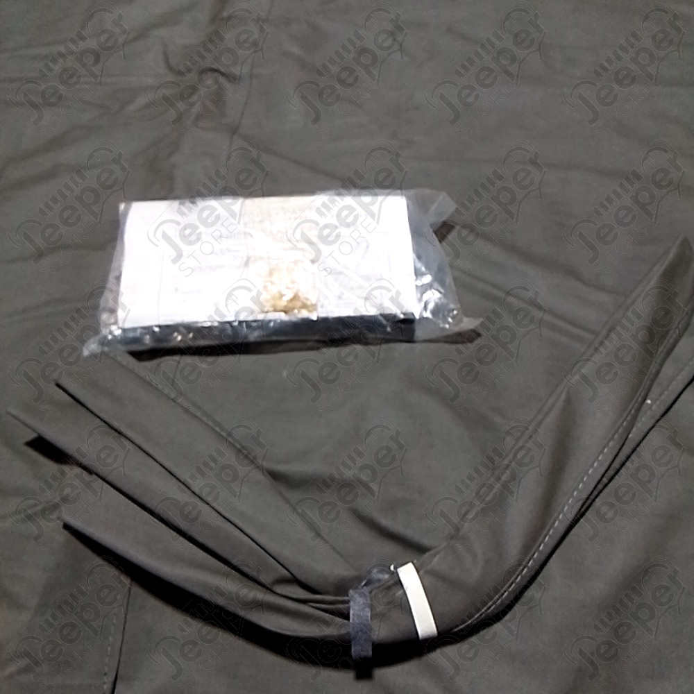 N.O.S. : Bâche capotage de remplacement avec fixation (marque Kayline) couleur verte khaki pour Jeep M38, CJ3A, CJ3B