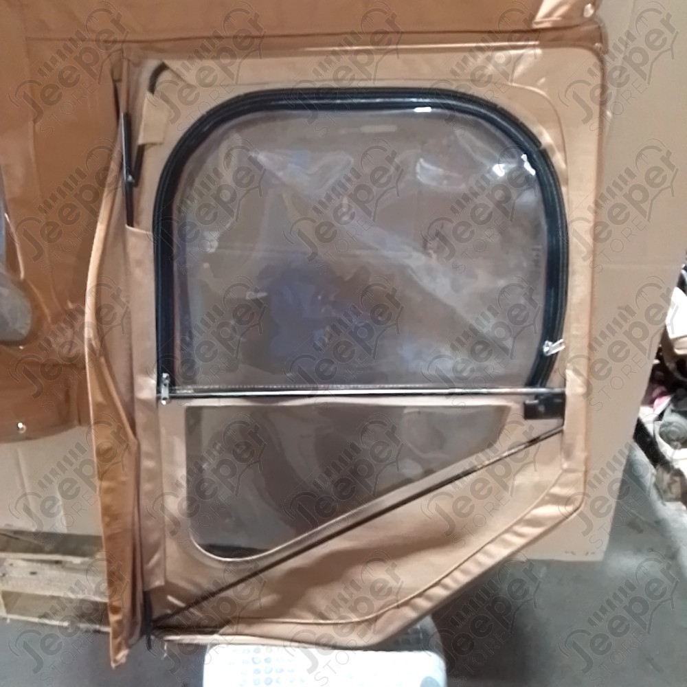 N.O.S. : Bâche capotage de remplacement sans aucune fixation (marque Kayline) couleur marron pour Jeep M38, CJ3A, CJ3B