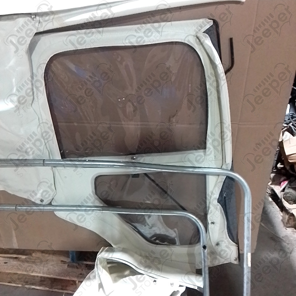 N.O.S. : Bâche capotage de remplacement avec fixation partielle (marque Bestop) couleur blanche pour Jeep MB, M201