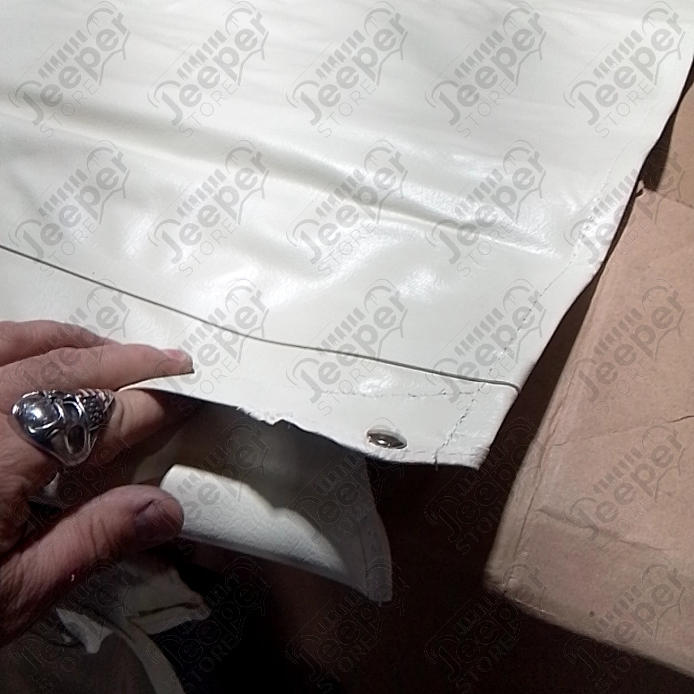 N.O.S. : Bâche capotage de remplacement avec fixation partielle (marque Bestop) couleur blanche pour Jeep MB, M201