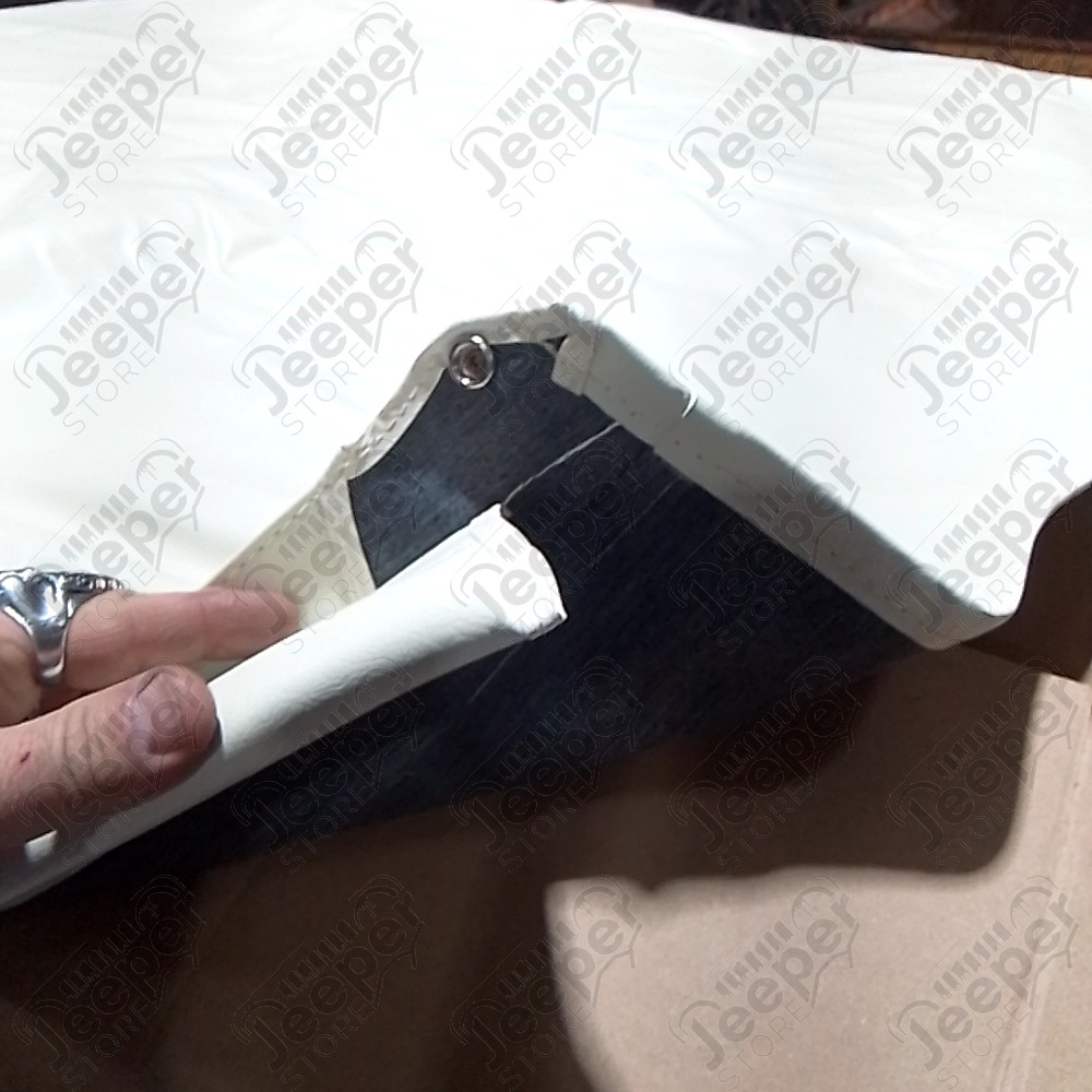 N.O.S. : Bâche capotage de remplacement avec fixation partielle (marque Bestop) couleur blanche pour Jeep MB, M201