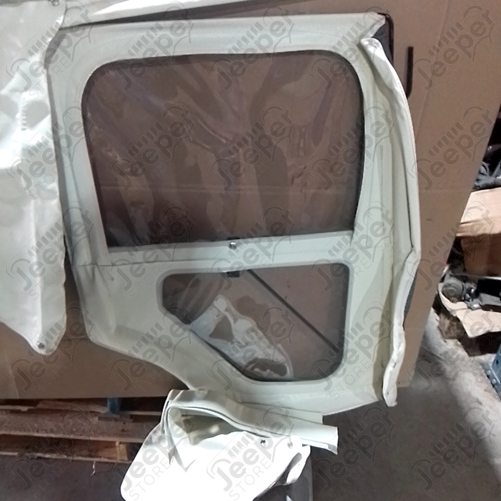 N.O.S. : Bâche capotage de remplacement avec fixation partielle (marque Bestop) couleur blanche pour Jeep MB, M201