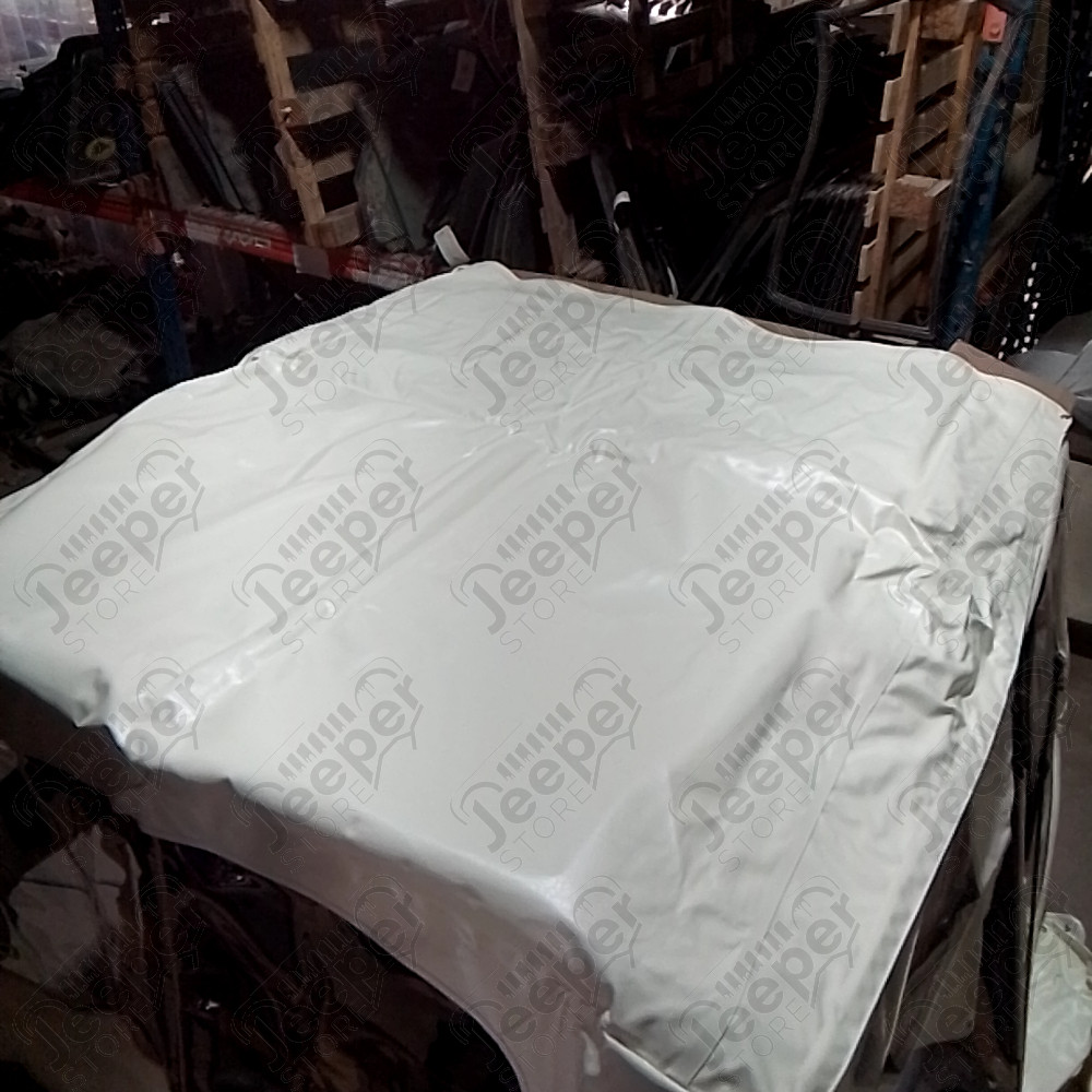N.O.S. : Bâche capotage de remplacement avec fixation partielle (marque Bestop) couleur blanche pour Jeep MB, M201