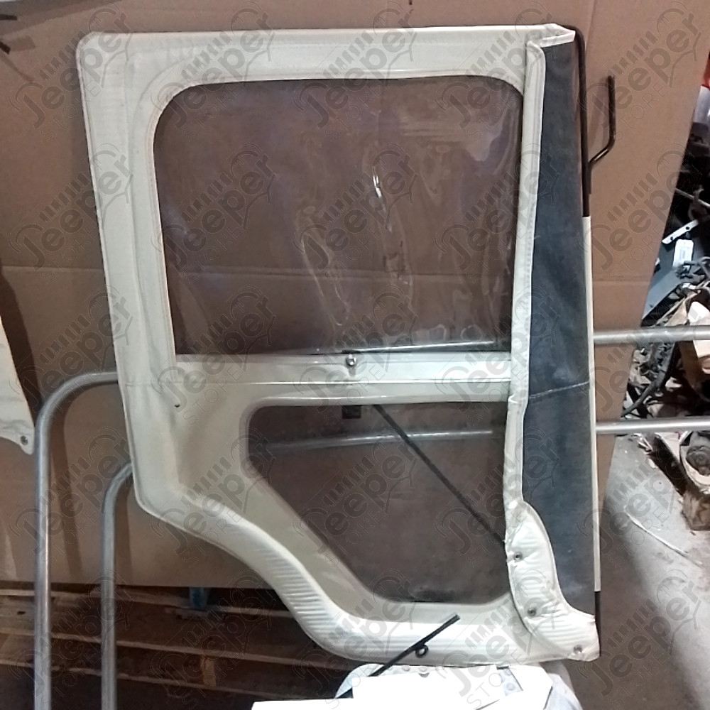 N.O.S. : Bâche capotage de remplacement avec fixation partielle (marque Bestoo) couleur blanche pour Jeep MB, M201, CJ2A