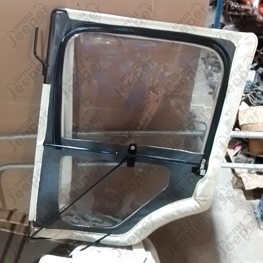 N.O.S. : Bâche capotage de remplacement avec fixation partielle (marque Bestoo) couleur blanche pour Jeep MB, M201, CJ2A