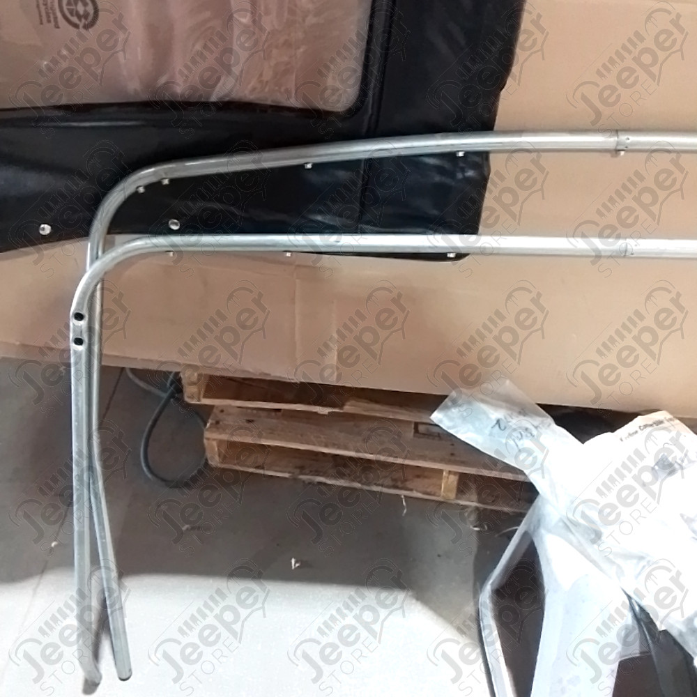 N.O.S. : Bâche capotage de remplacement avec fixation partielle (marque Kayline) couleur noire pour Jeep M38A, CJ5