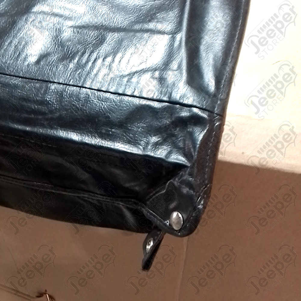 N.O.S. : Bâche capotage de remplacement avec fixation partielle (marque Kayline) couleur noire pour Jeep M38A, CJ5