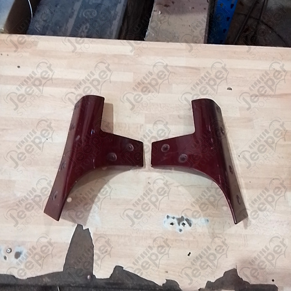 Occasion : Lot de 2 charnières de pare brise gauche et droite bordeaux pour Jeep Wrangler JK