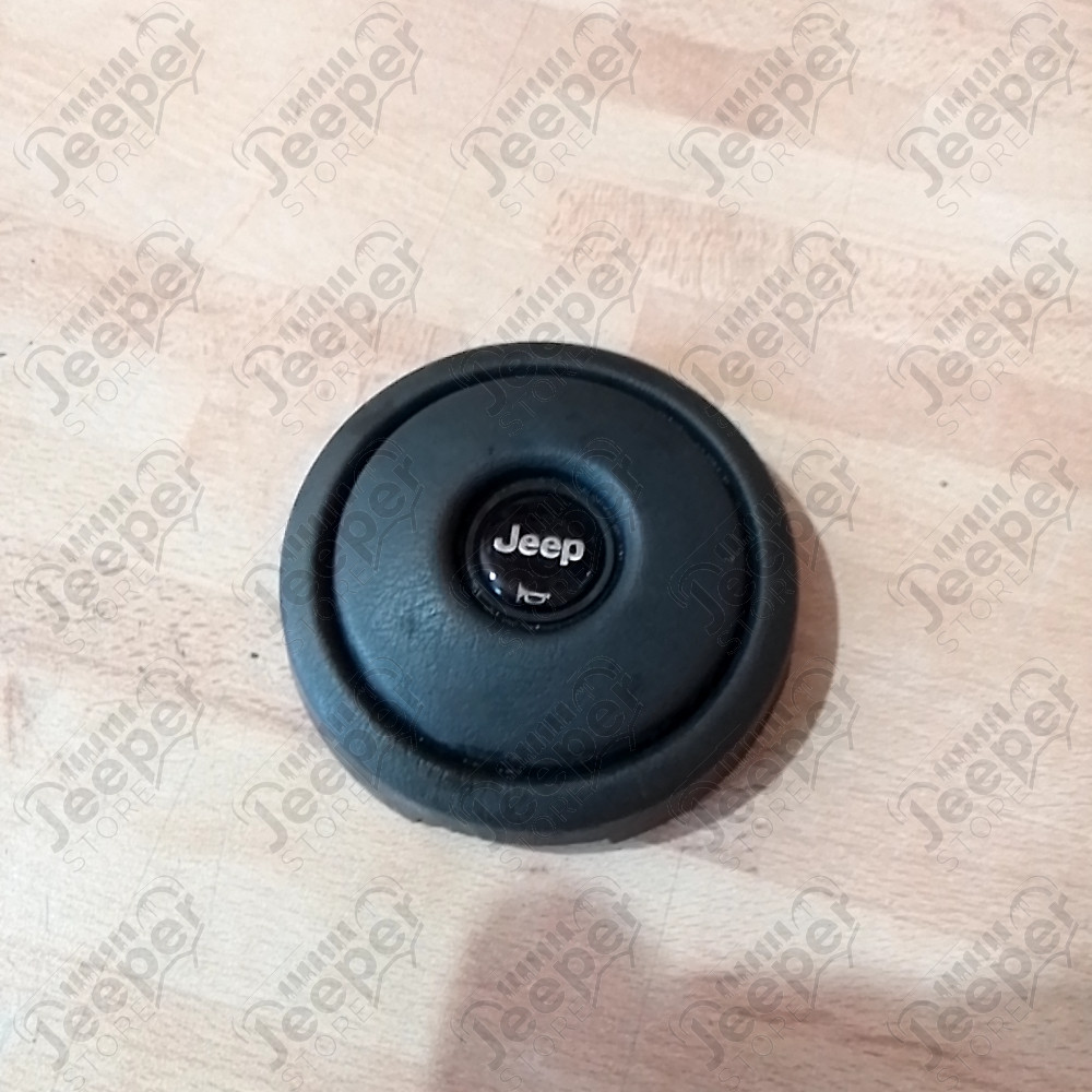 Occasion : Bouton klaxon centre de volant gris pour Jeep CJ7, CJ8, YJ, MJ, XJ