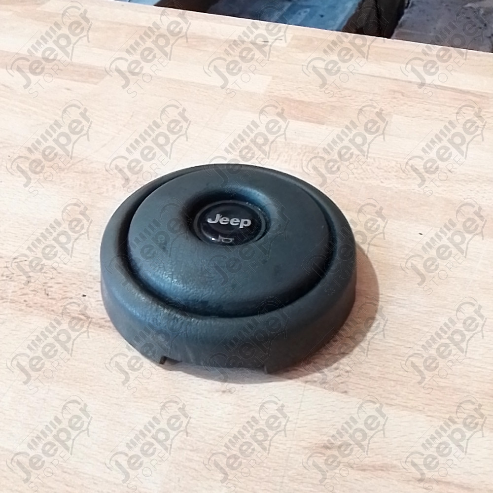 Occasion : Bouton klaxon centre de volant gris pour Jeep CJ7, CJ8, YJ, MJ, XJ
