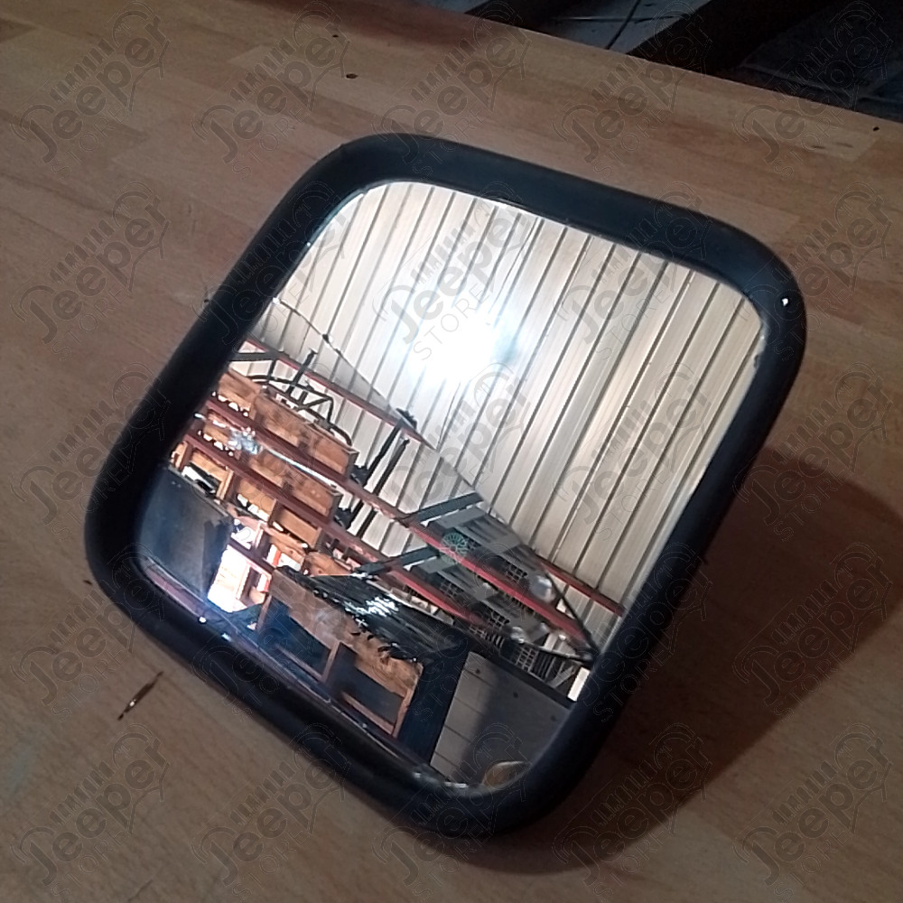 Occasion : Rétroviseur en acier/inox (vitre fissurée) pour Jeep CJ5, CJ7, CJ8, YJ