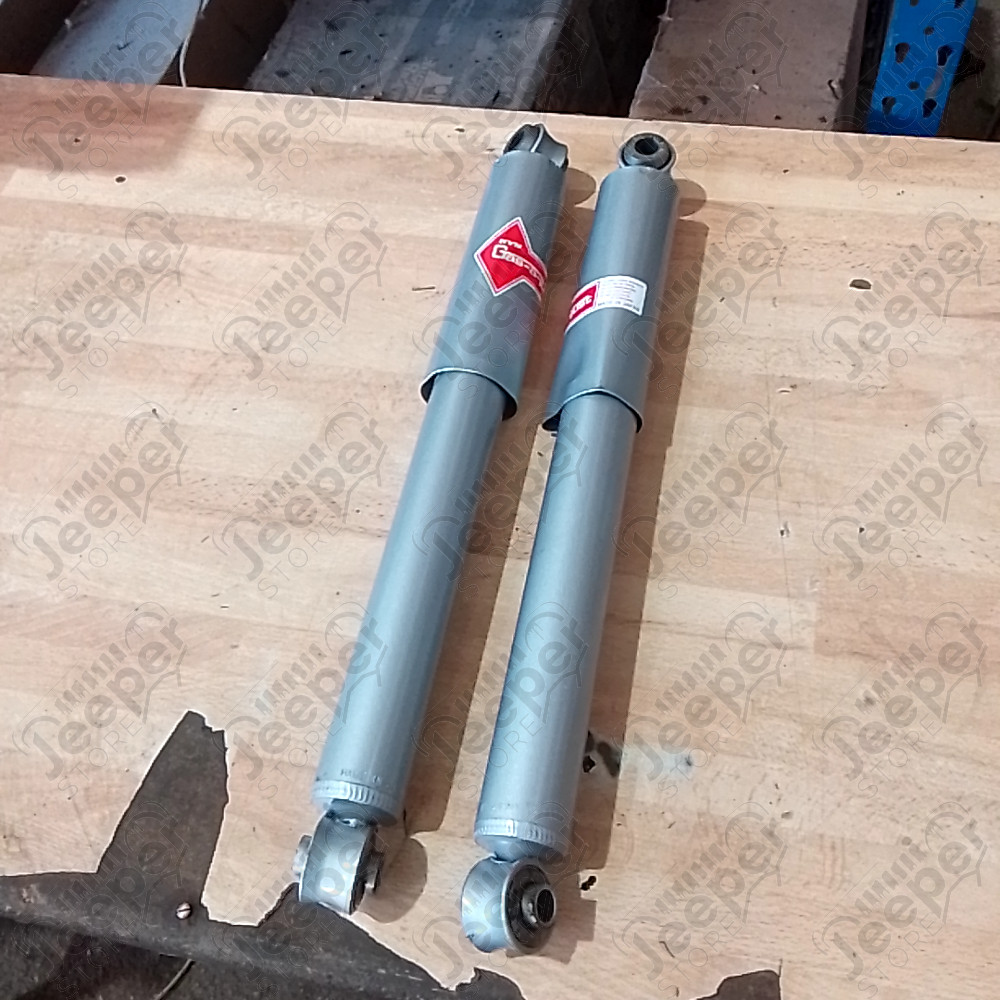 Occasion : Lot de 2 amortisseurs arrière renforcés à gaz KYB Gaz-a-just (hauteur d'origine) pour Jeep Wrangler YJ