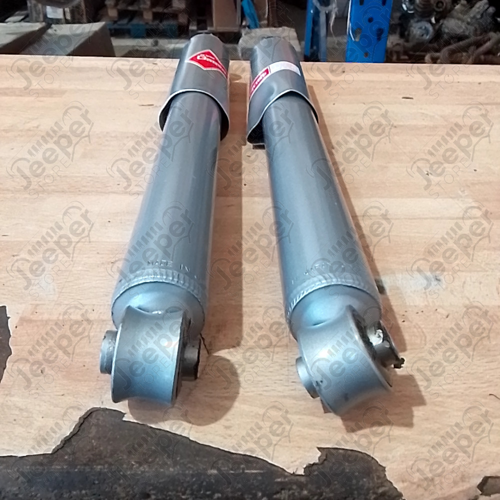 Occasion : Lot de 2 amortisseurs arrière renforcés à gaz KYB Gaz-a-just (hauteur d'origine) pour Jeep Wrangler YJ