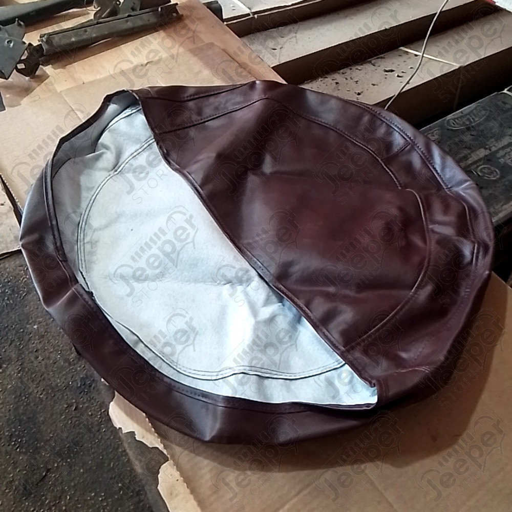 Occasion : Housse en simili cuir bordeaux pour roue de secours pour Jeep Cherokee XJ