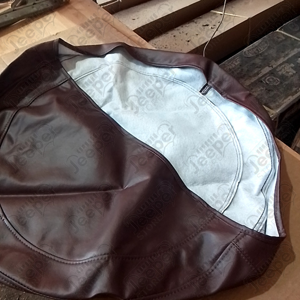 Occasion : Housse en simili cuir bordeaux pour roue de secours pour Jeep Cherokee XJ